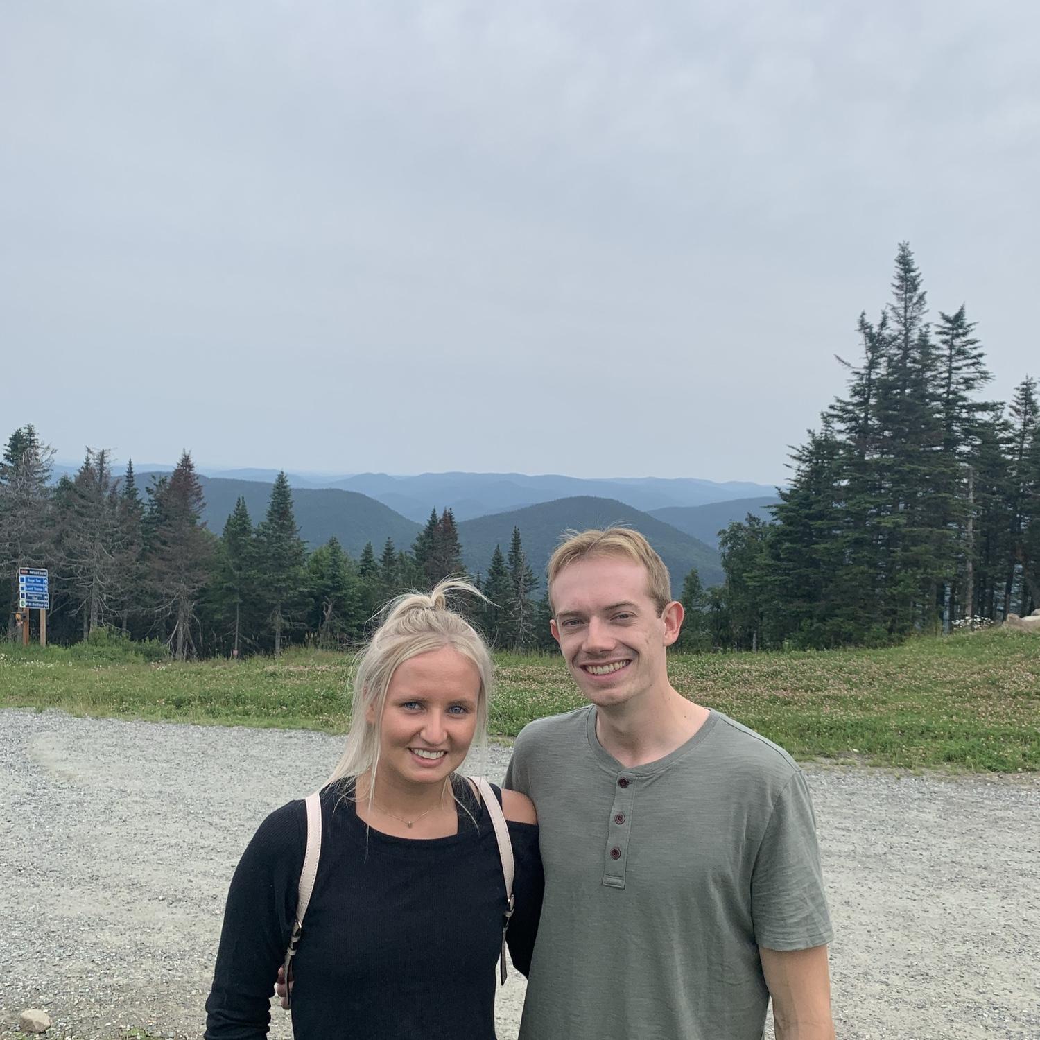 Mont Tremblant July of 2021 - traditional picture taken once again. Only 2 more pics til it was their engagement trip picture!!