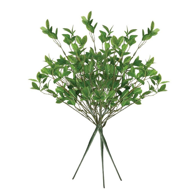 Sullivans Fake Plants, Greenery Stems for Indoor Set of 3, 18" Artificial Mixed Green Leaf Stem, Lifelike Bouquet Perfect for Vase Arrangement in Room, Home or Office Decorations Wedding Gift Décor