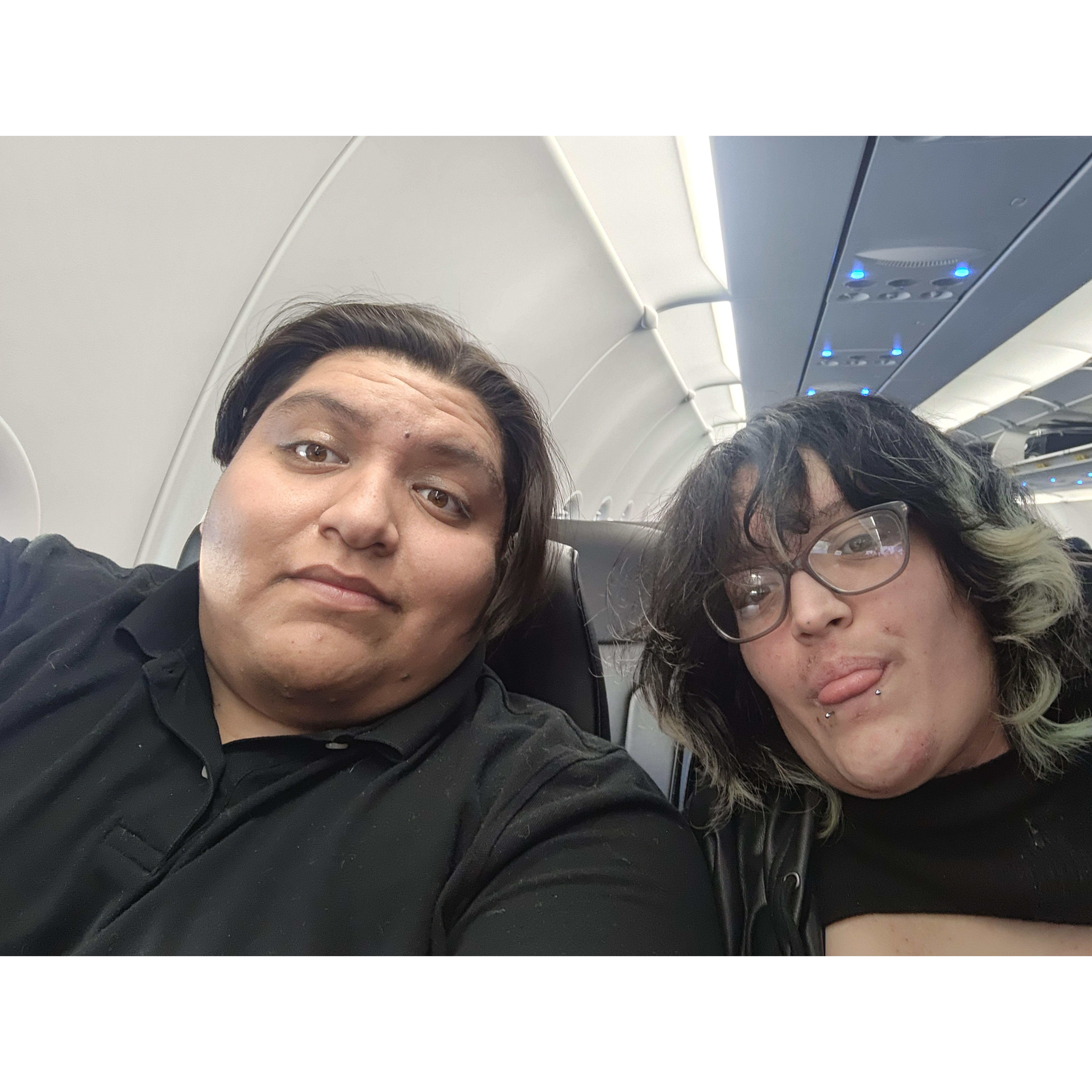 On the plane to Vegas