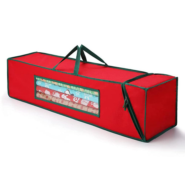 MaidMAX Wrapping Paper Storage Gift Wrap Organizer Fits 42 Inch Long Rolls Christmas Wrapping Storage with Clear Window 42 x 10 x 10 Inch