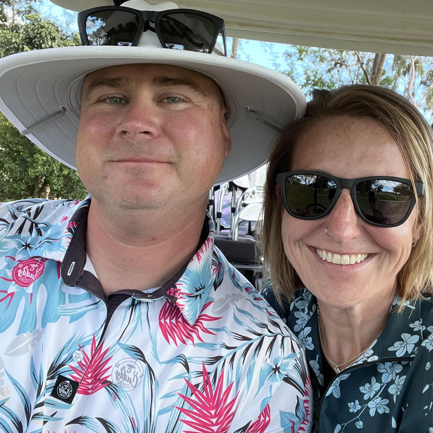 Adam finally conned me into a round of golf. I’m just here for the outfits and the snacks.