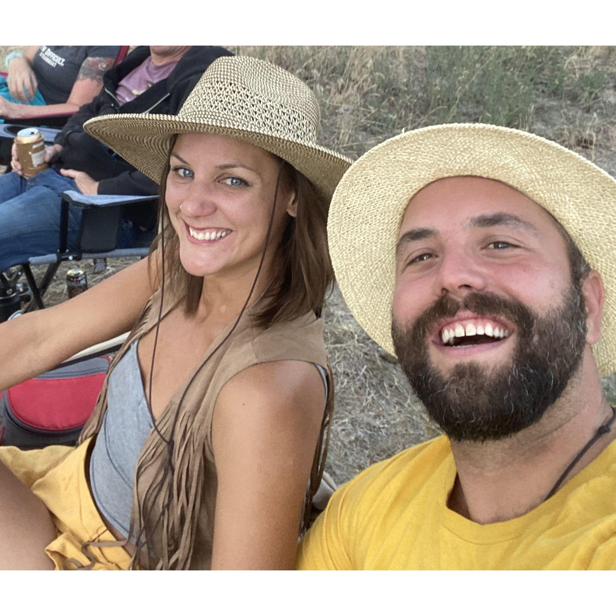 Enjoying some live music performed by our dear friends just outside Hood River.