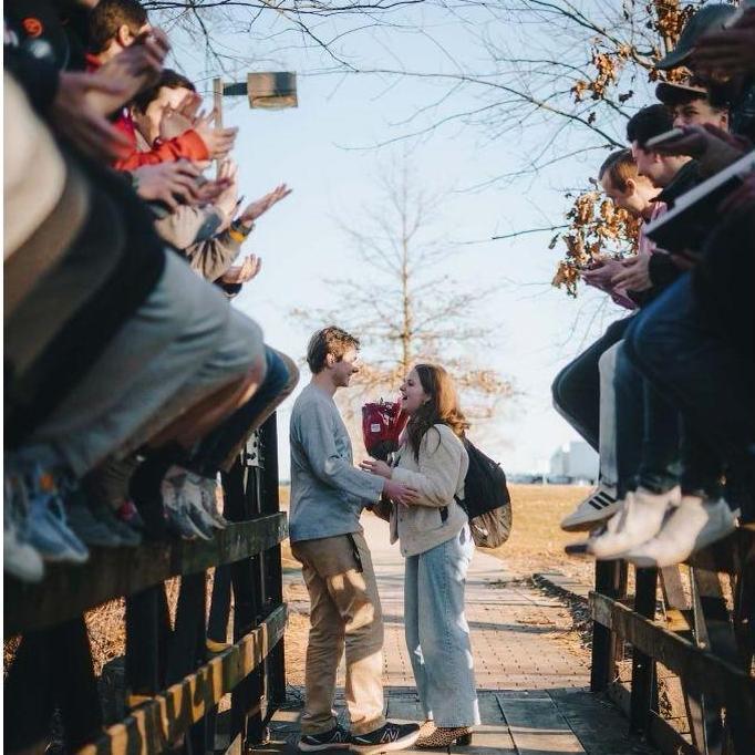 2/13/23: Joe lavaliered McKenzie, a Sigma Phi Epsilon tradition!