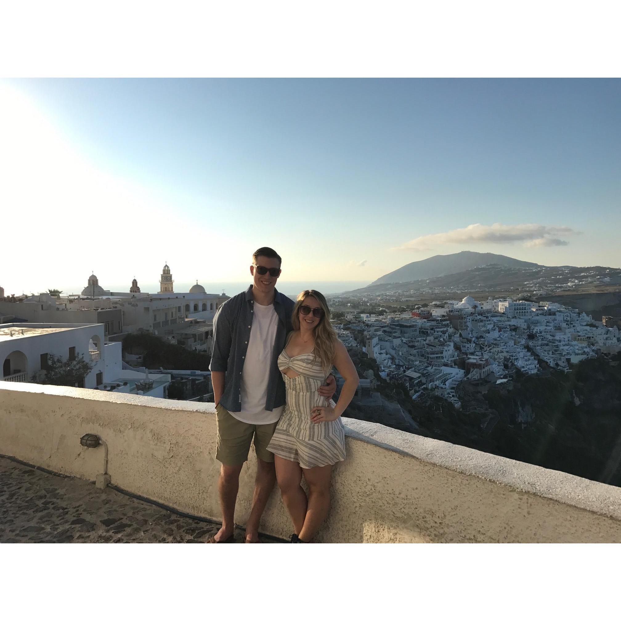 2017 - Enjoying our time with Zach's parents in Santorini, Greece
