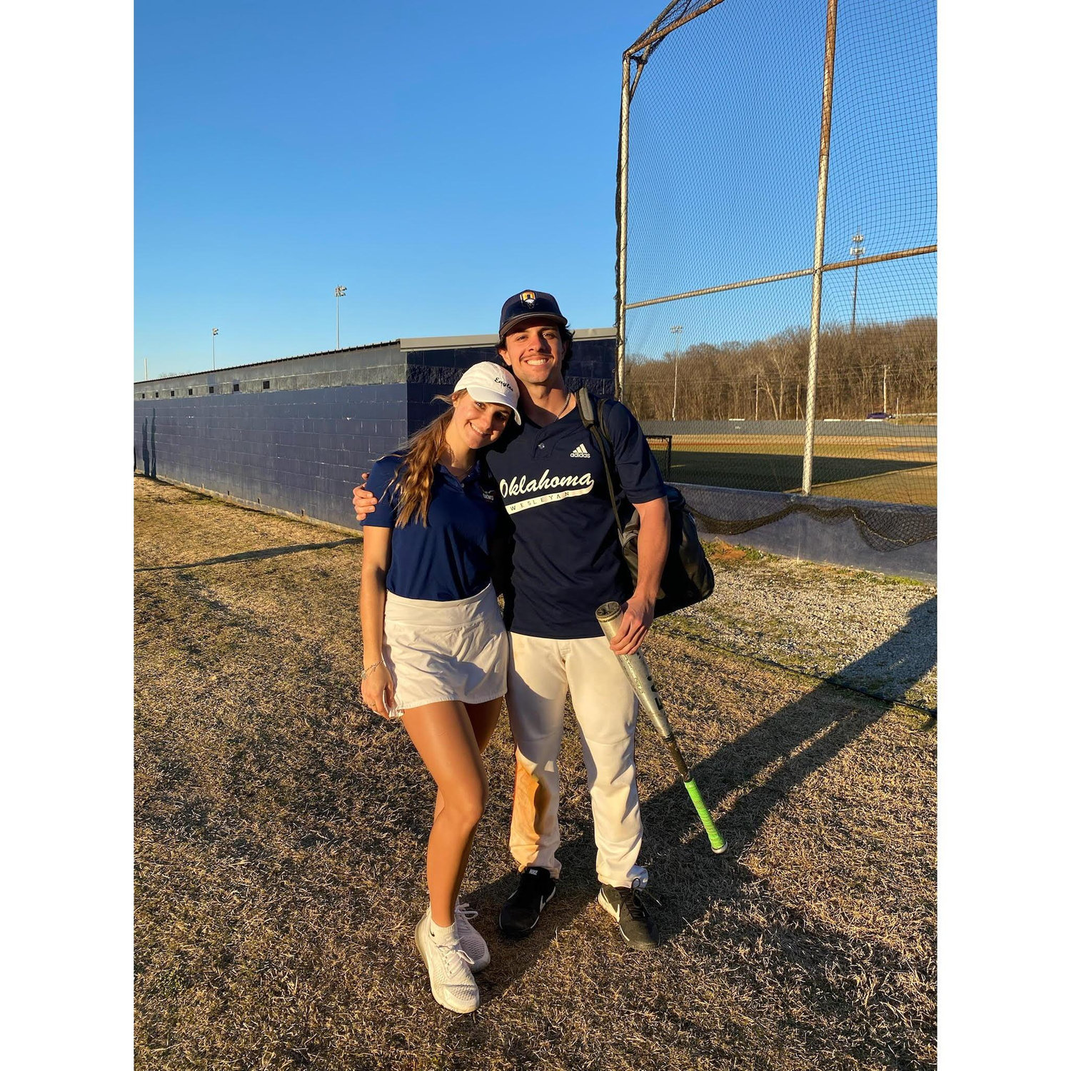 Watching Chase play baseball at OKWU!