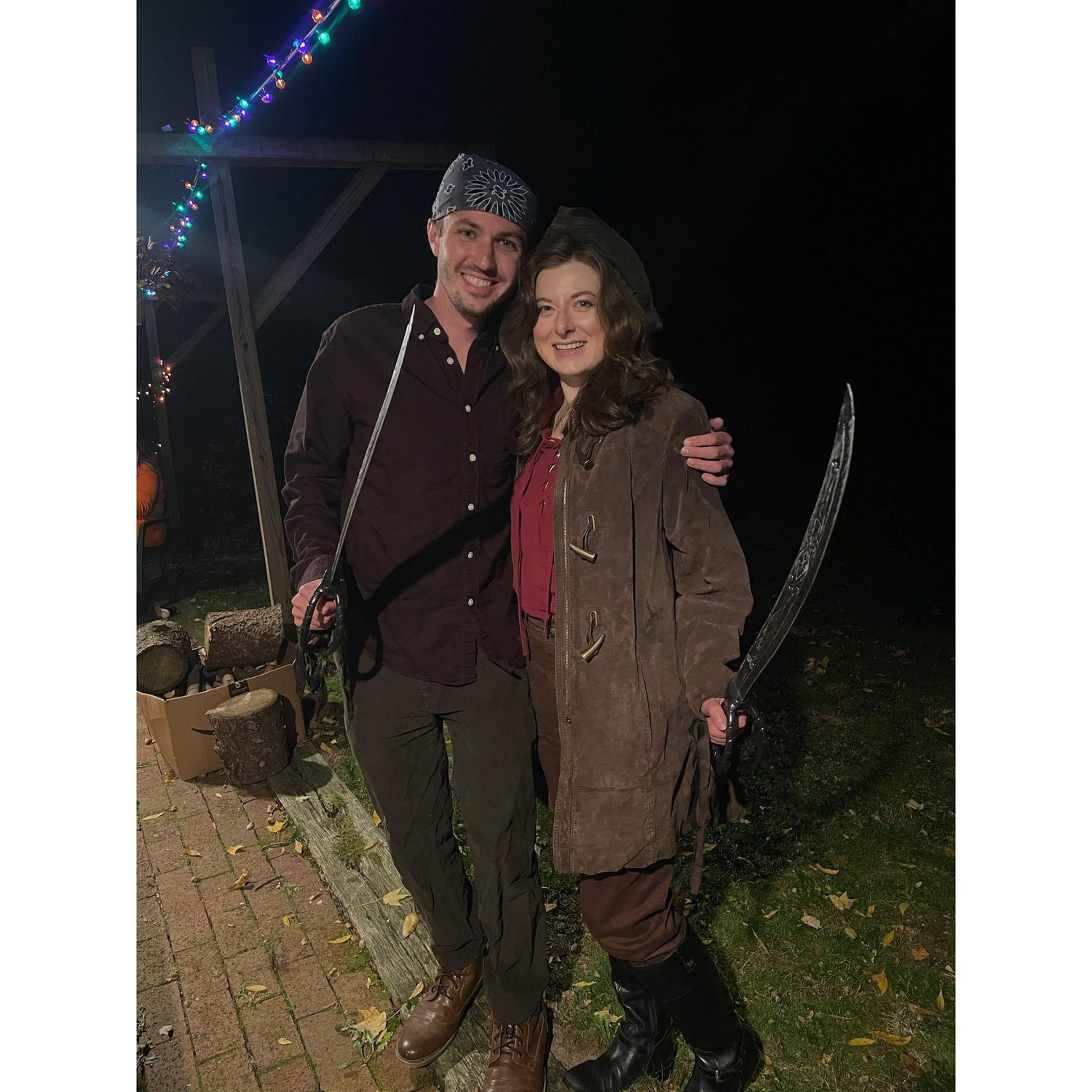 Our first Halloween together. We dressed as Will Turner and Elizabeth Swann.