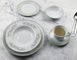 Lorren Home Trends Olympia Mix and Match 57-PC Dinnerware Set, Service for 8