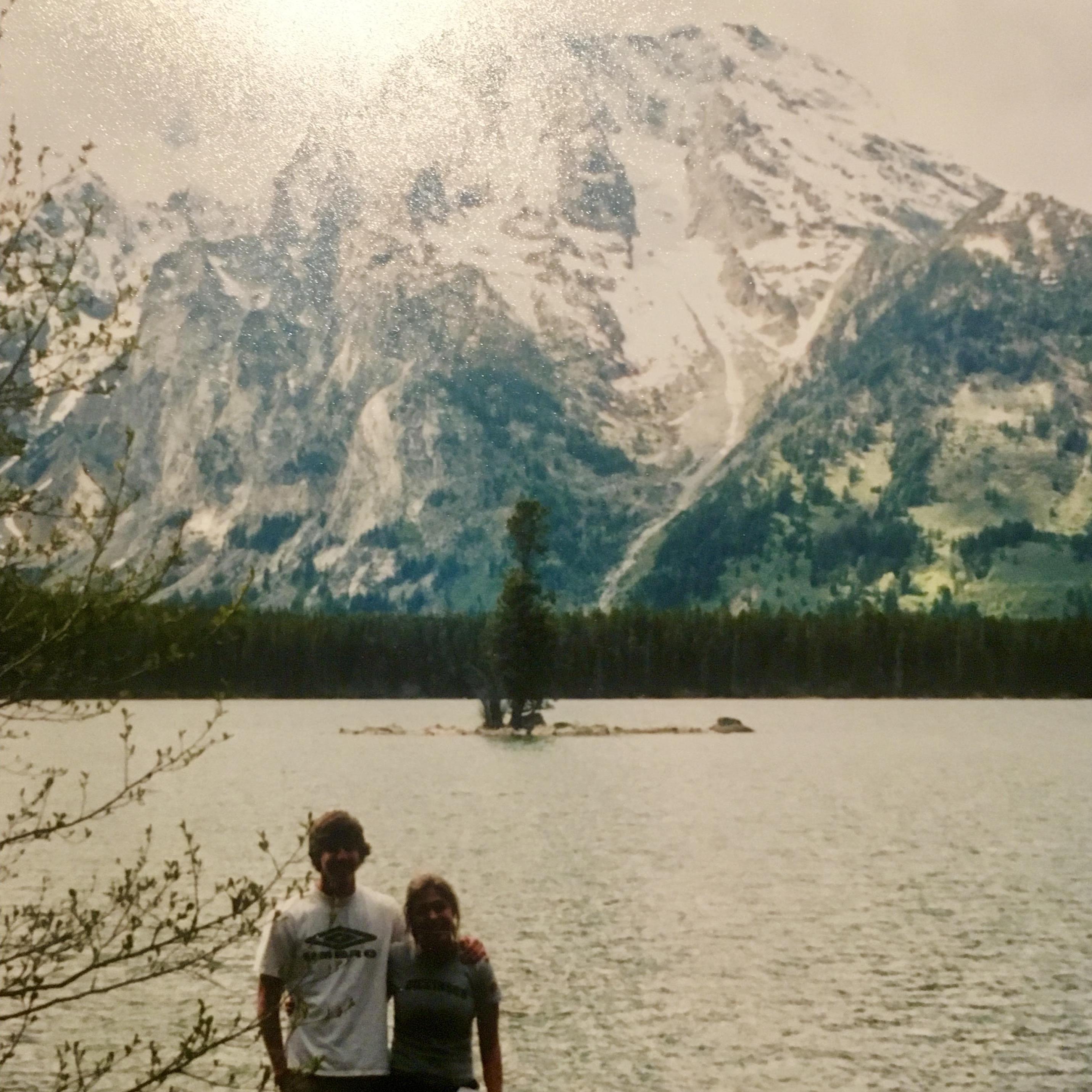 Colin and Abby at the foot of Mount Moran the summer they met in Grand Teton Nat'l Park 2005
