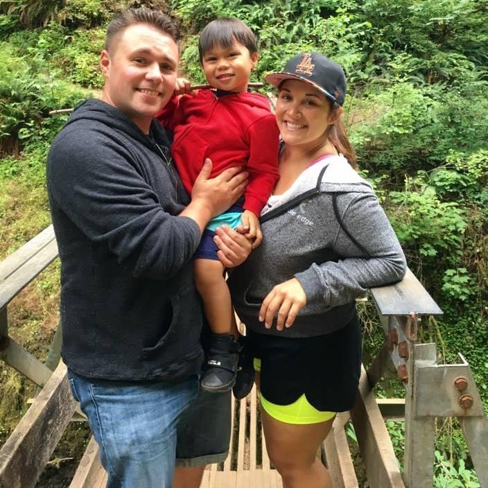 Our first family hike, shortly after Cherise moved to Portland.