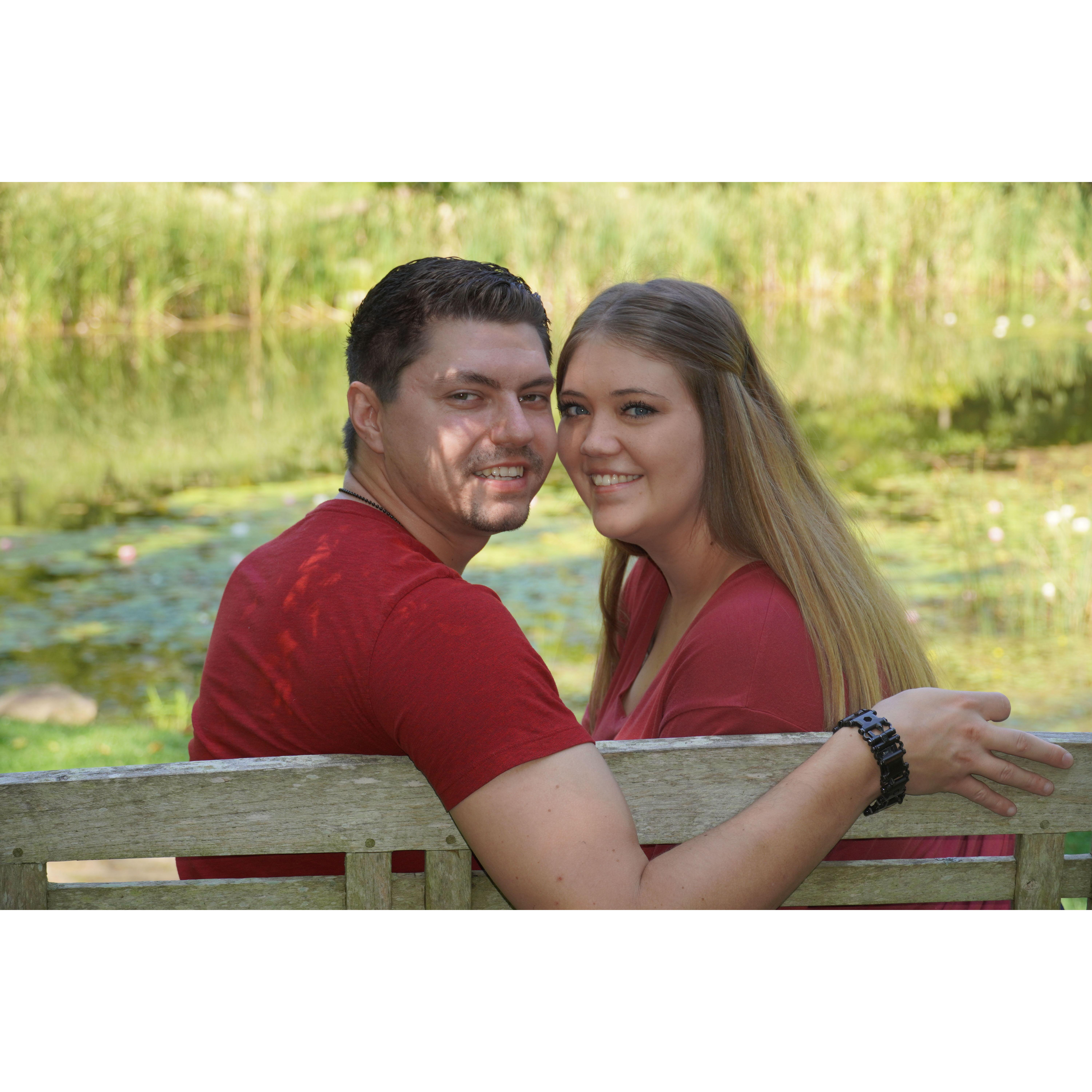 Engagement Photo at Botanical Gardens