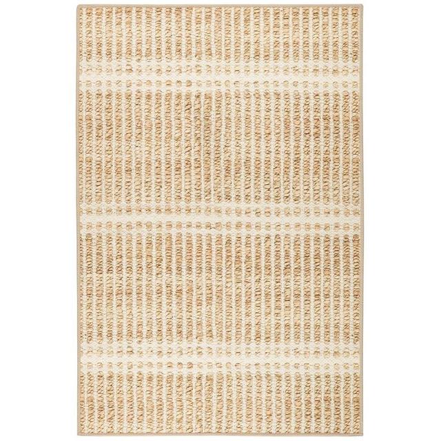 Dash and Albert Arbor Machine Washable Area Rug - 2' x 3' Neutral Stripe Washable Accent Rug Stain-Resistant, Anti-Slip, High Traffic Kitchen, Hallway, Mudroom