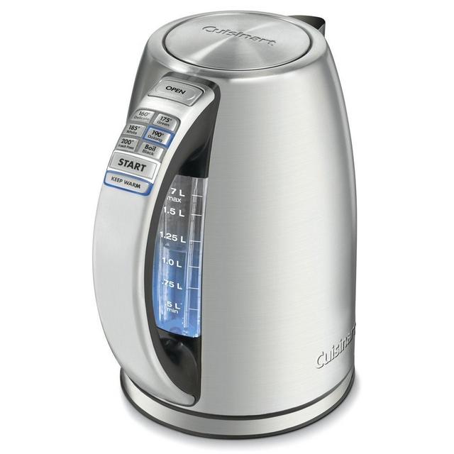 Cuisinart CPK-17 PerfecTemp 1.7-Liter Stainless Steel Cordless Electric kettle, 1.7 L, Silver