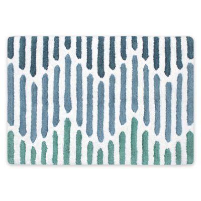 Rocky Rain 20" x 30" Bath Rug in Aqua
