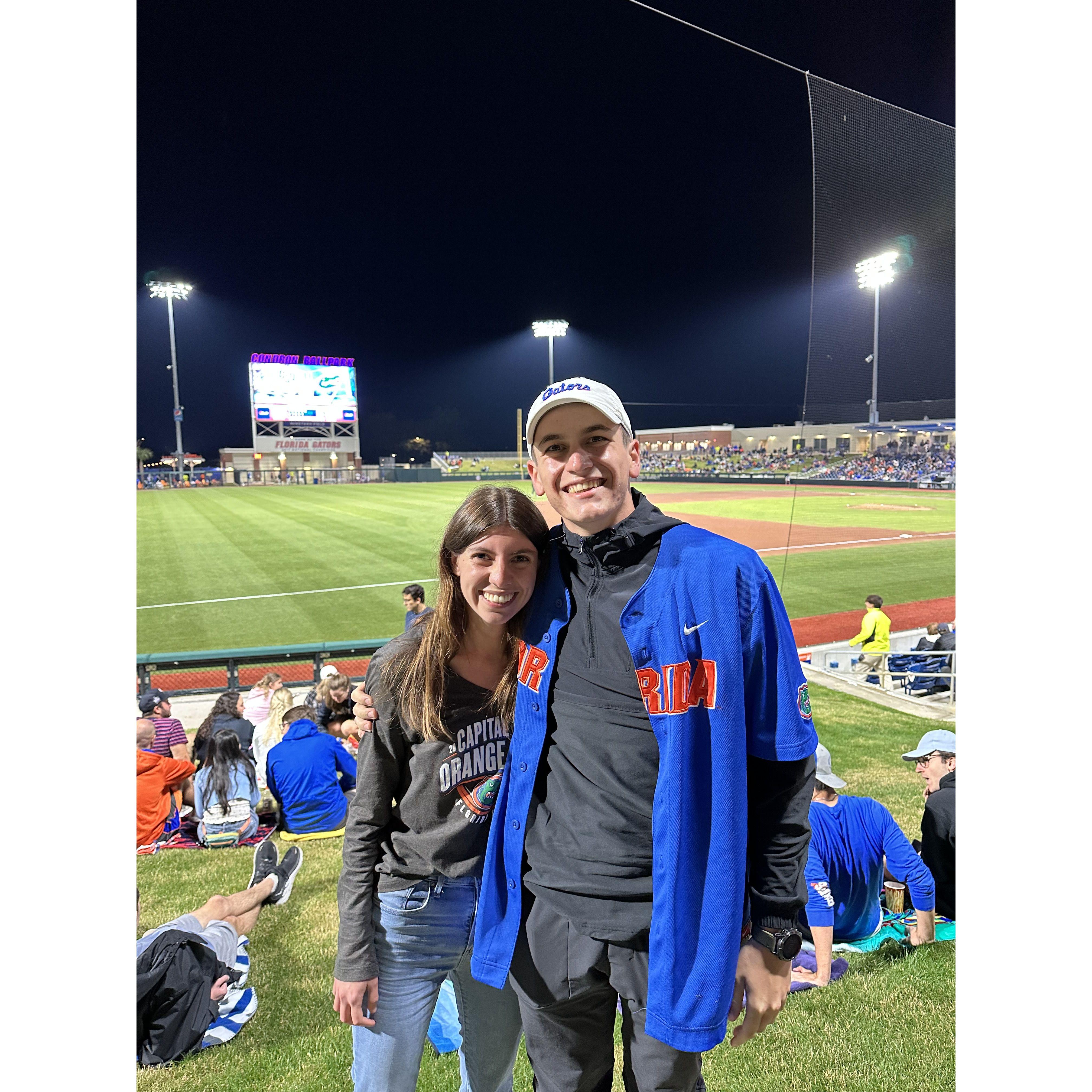 Lots of baseball games together at UF!