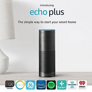Echo Plus with built-in Hub – Black + Philips Hue Bulb included
