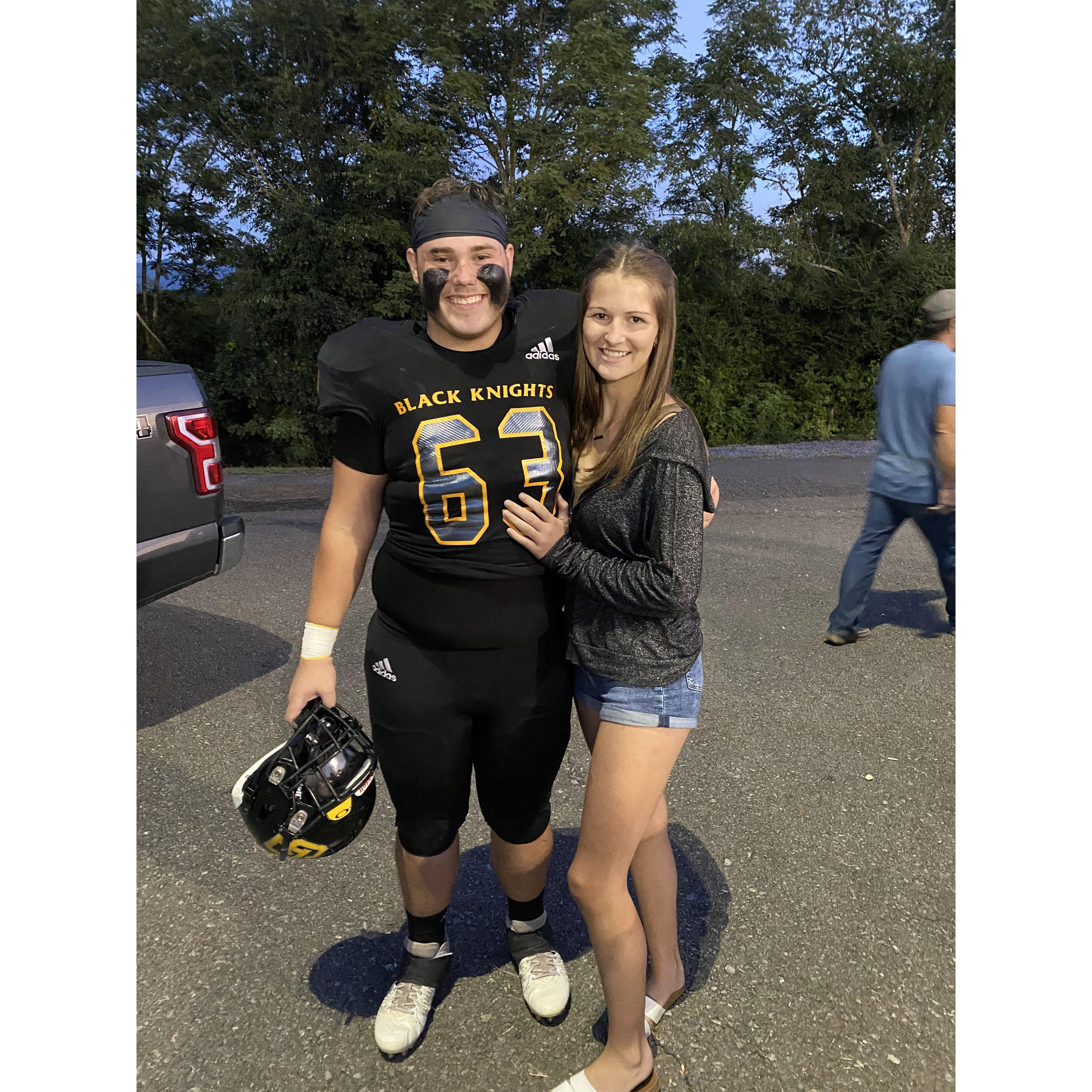 Our relationship consisted of many nights under the Friday night lights. Watching Bryson do what he loved!