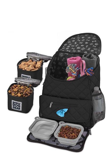 MOBILE DOG GEAR Weekender Backpack Pet Travel Bag, Black - Chewy.com