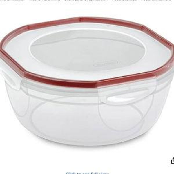 Sterilite Rocket Red Ultra Seal Latching Bowl, 4.7 Quart