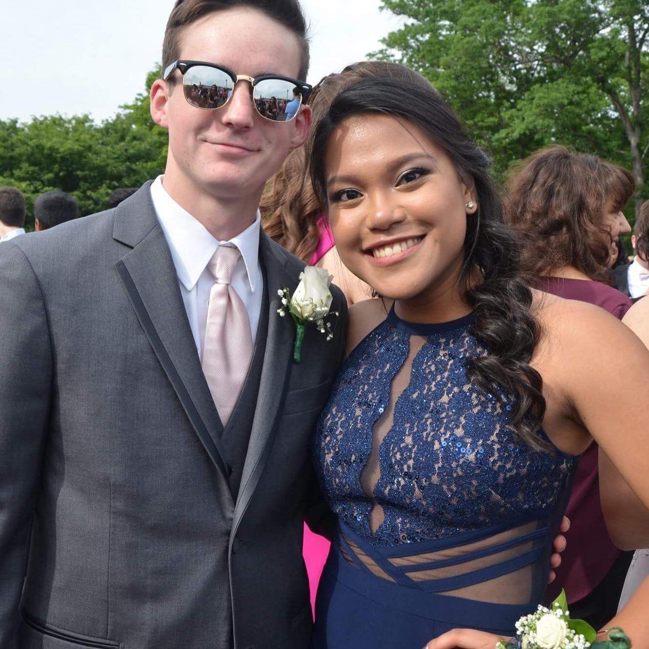Our senior prom, and, no, we did not go together.