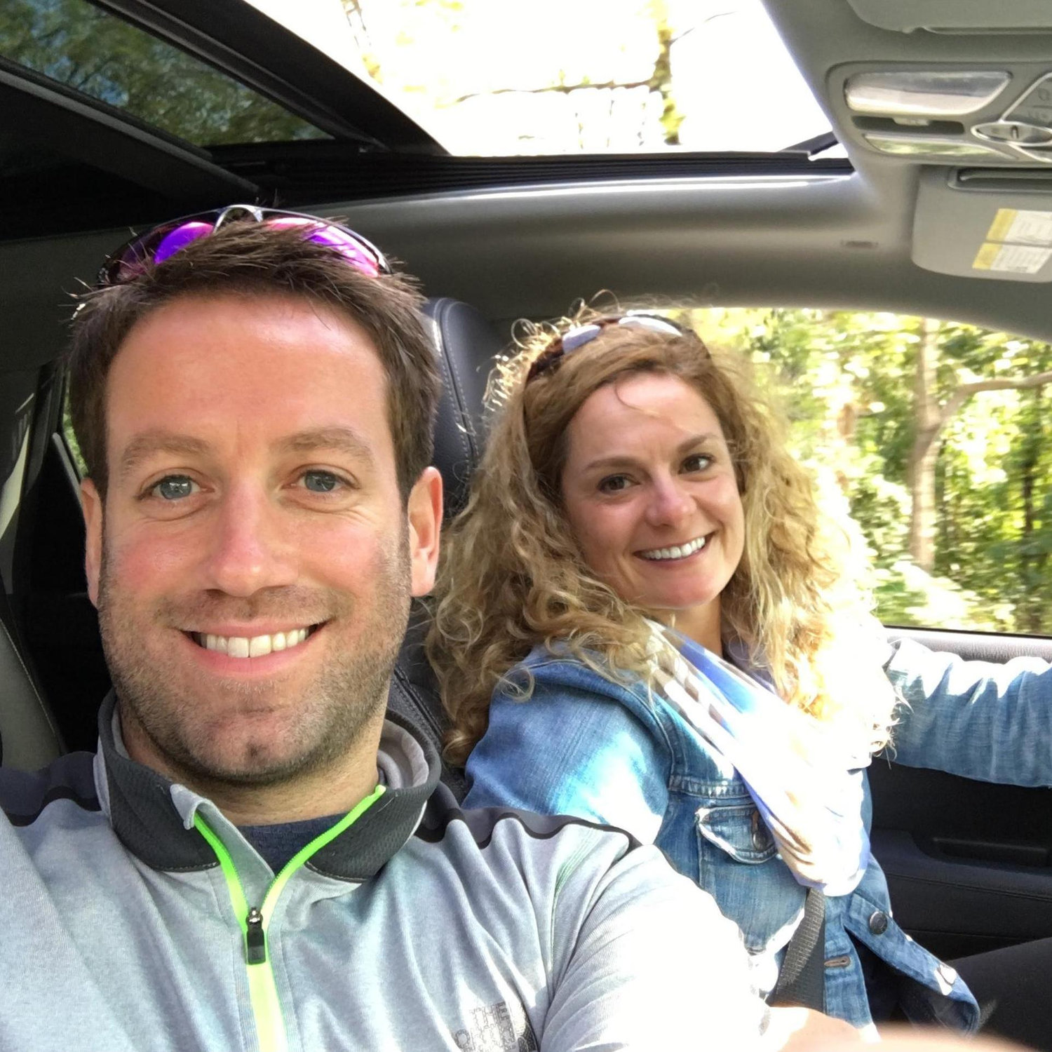 Driving to one of our many adventures!