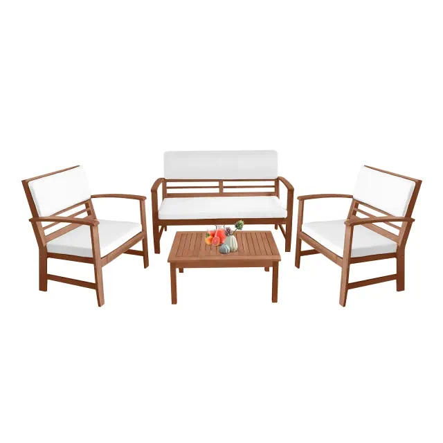 BestMassage 4-Piece Patio Bistro Set Outdoor Patio Furniture for Backyard Garden