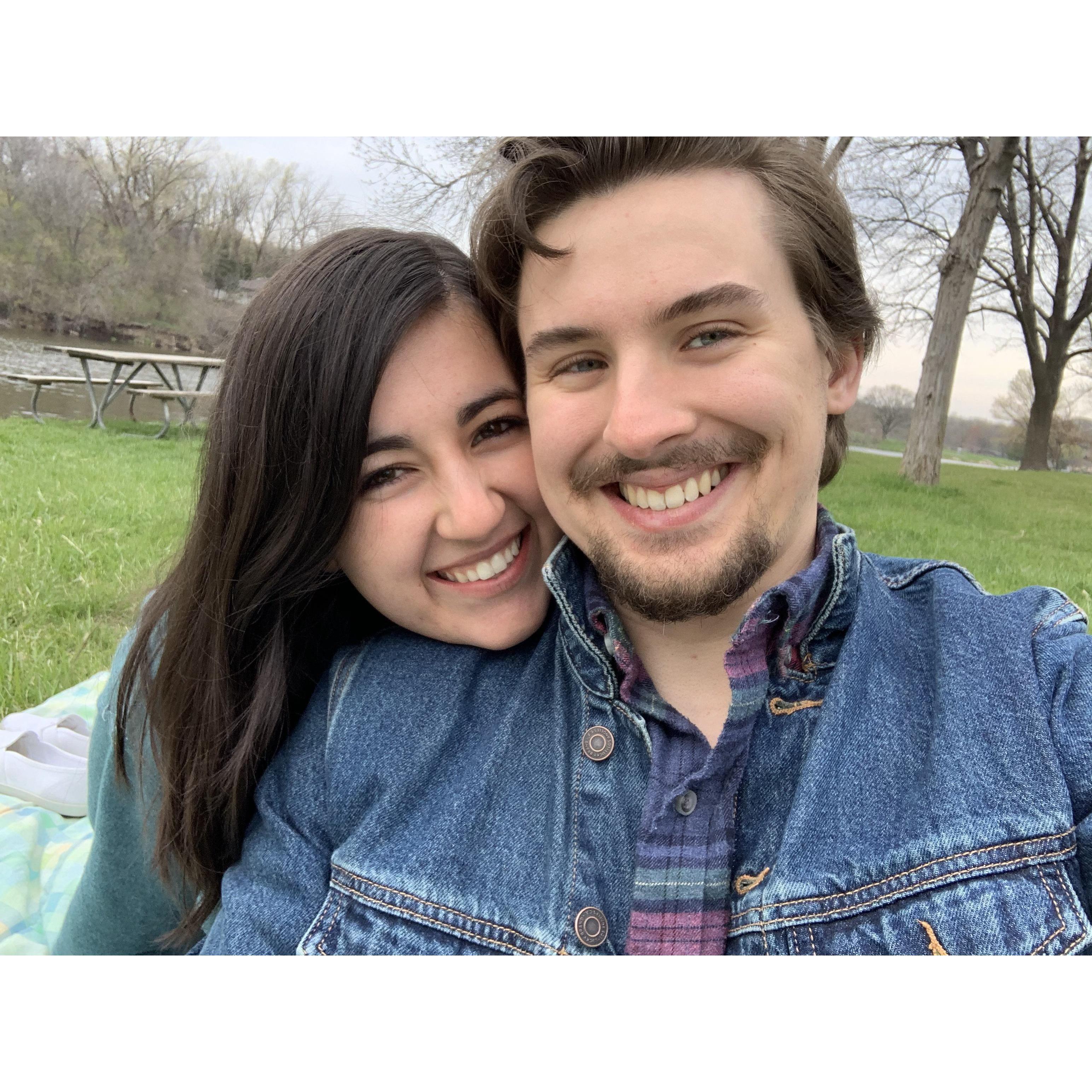 We went on a picnic and it was FREEZING but we had so much fun!