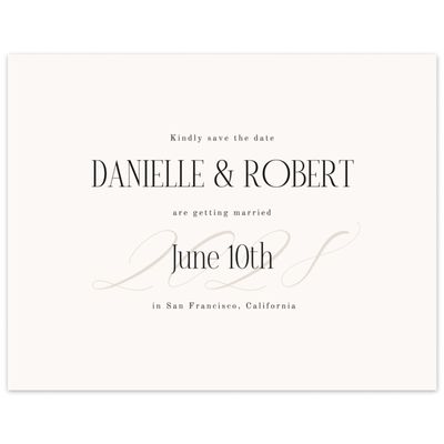 Beige Simple Wedding Digital Save the Date - Palenque Landscape