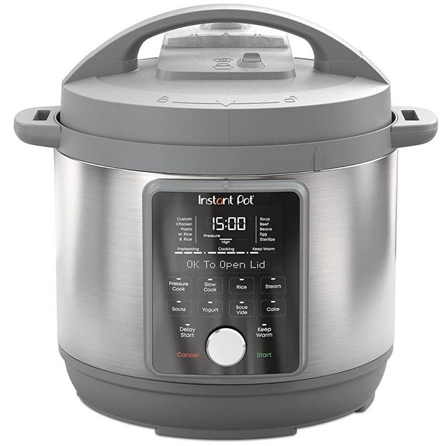 Instant Pot Duo Plus, 6-Quart Whisper Quiet 9-in-1 Electric Pressure Cooker, Slow Cooker, Rice Cooker, Steamer, Sauté, Yogurt Maker, Warmer & Sterilizer, Free App with 1900+ Recipes, Stainless Steel