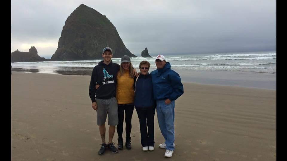 Jason's mom and step-dad for a visit on the Oregon Coast.