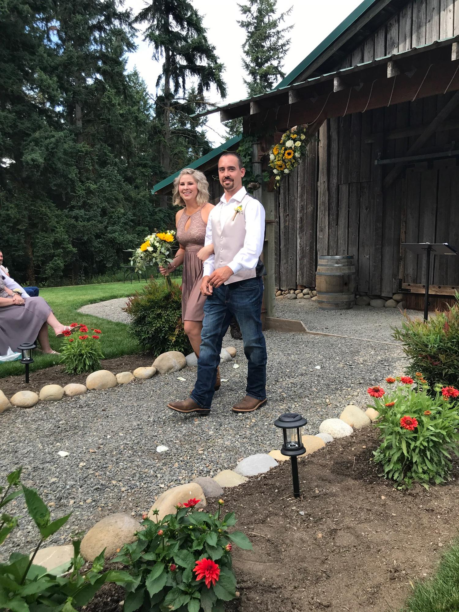 We’ve already walked down the aisle together, twice!