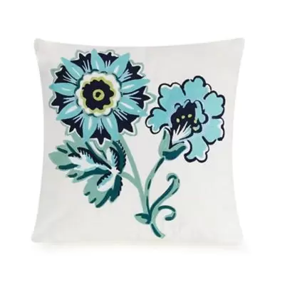 Vera Bradley® Cloud Vines Square Throw Pillow in Blue