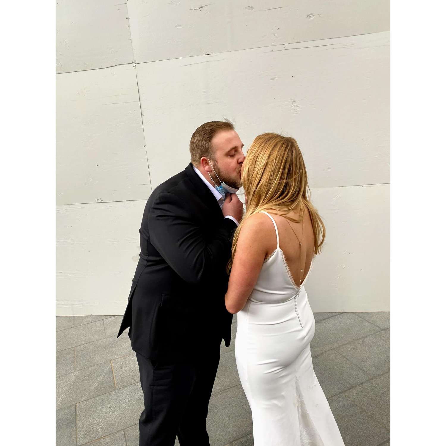 First kiss after saying "I do".