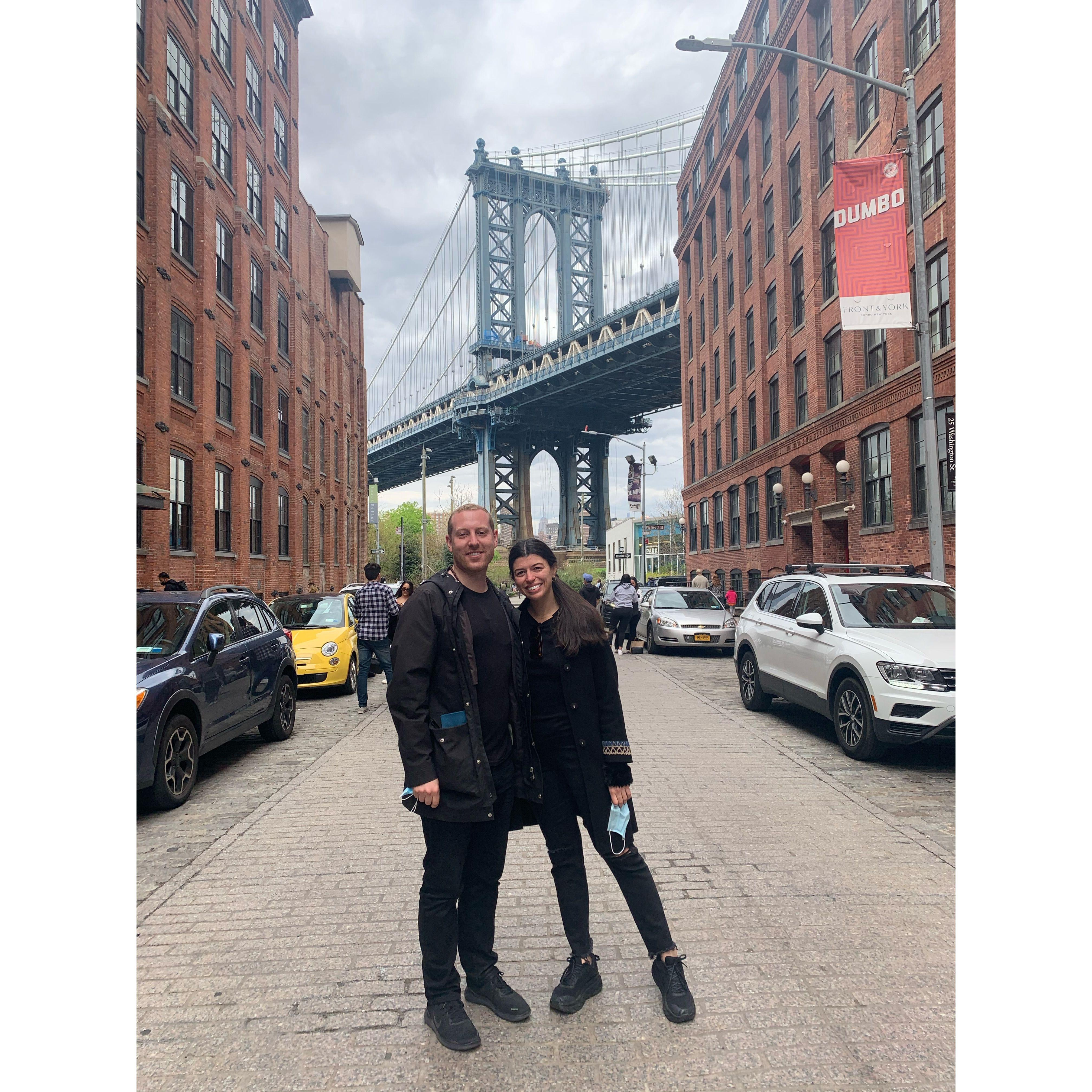 Our Dumbo apartment. We lived in the building on the left.