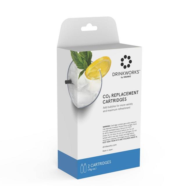 Drinkworks CO2 Replacement Cartridges Compatible with Drinkworks Home Bar by Keurig - 2pk