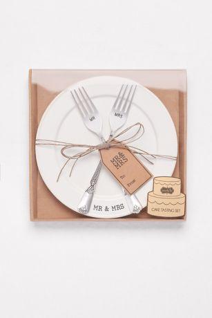Embossed Mr and Mrs Cake Tasting Set