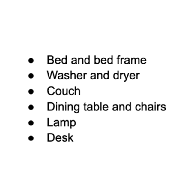 Home furnishing and appliances