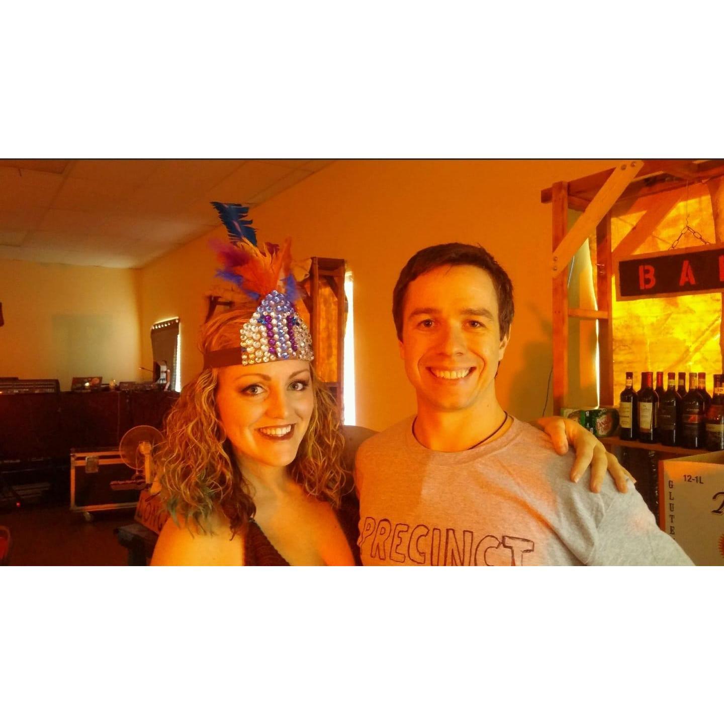 Performing in our first play together- From Dusk Til Dawn live dinner theater
