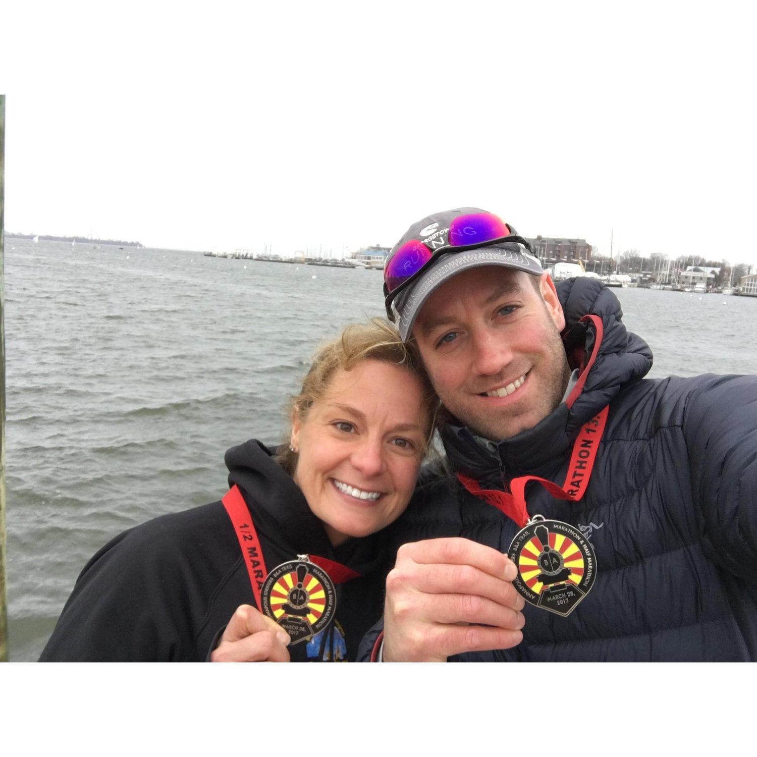 B&A Half Marathon finish!