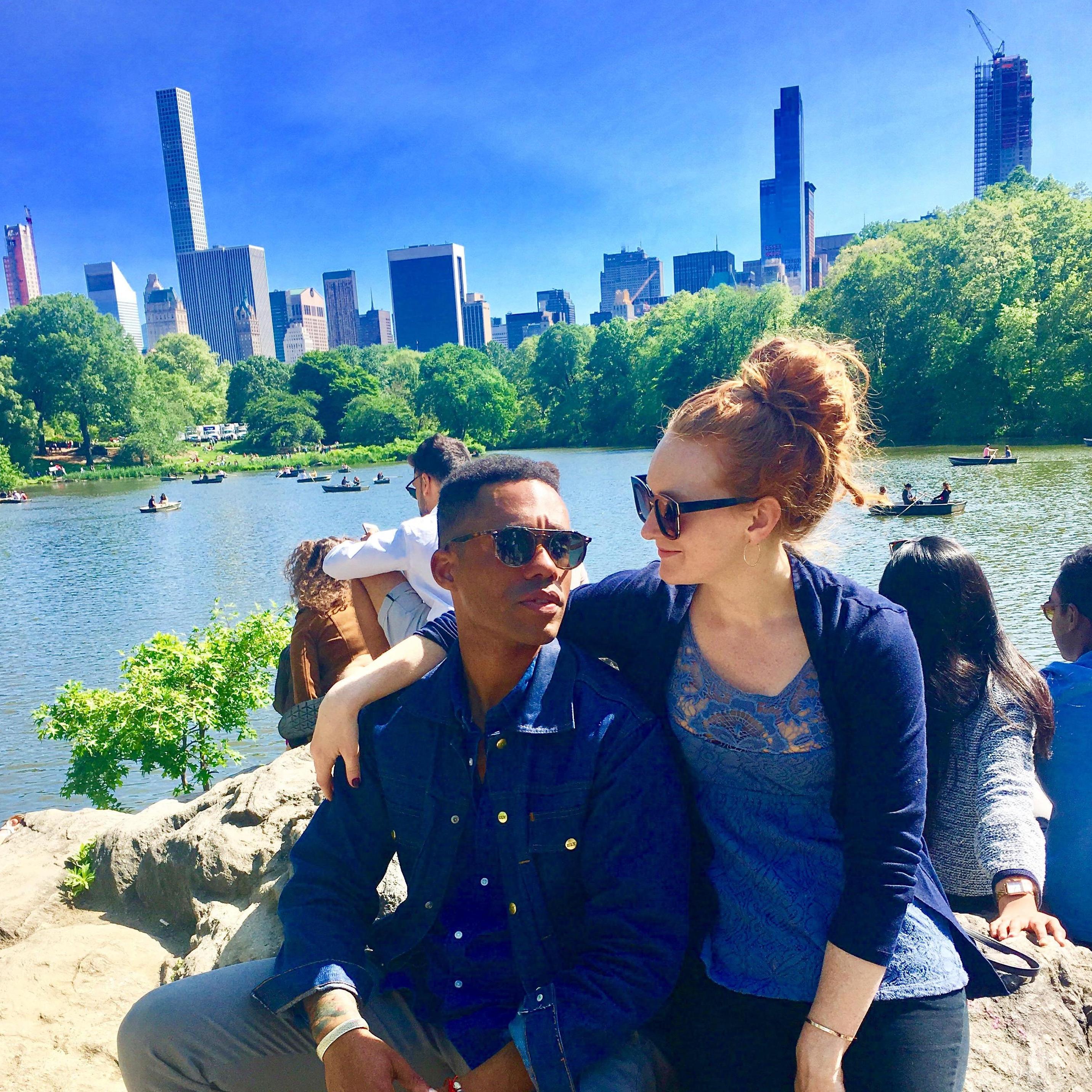 Our first ever photo together! Central Park - May 2017 (notice Taylor's haircut :-))