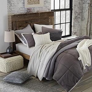 UGG® Hudson Reversible 3-Piece King Comforter Set in Grey