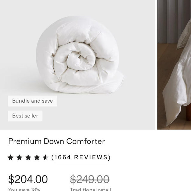 Premium Down Comforter - Down, Full/Queen