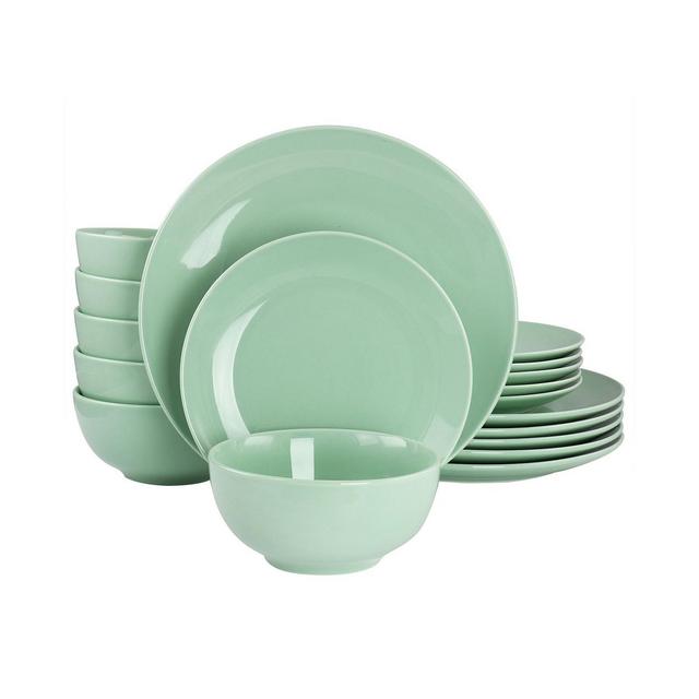 Elama Luna 18 Piece Porcelain Dinnerware Set, Service for 6