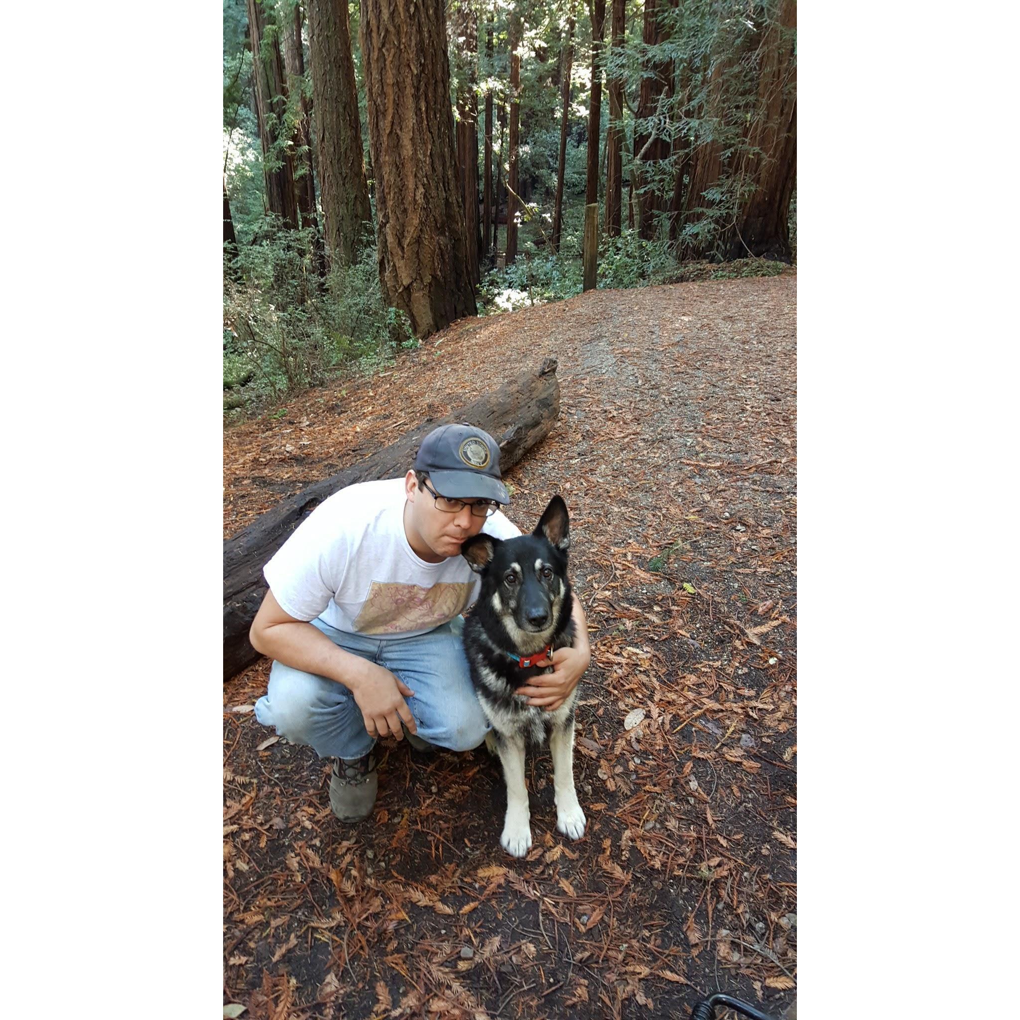 Camping with Walter, Angelo, and Lia at Butano state park.