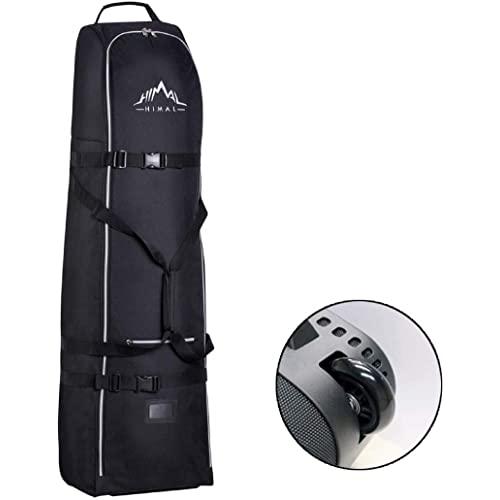 Himal Soft-Sided Golf Travel Bag - Heavy Duty 600D Polyester Oxford Wear-Resistant, Excellent Zipper Universal Size with Wheels