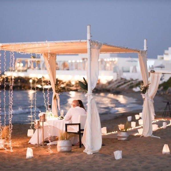 Private Dinner on our Honeymoon