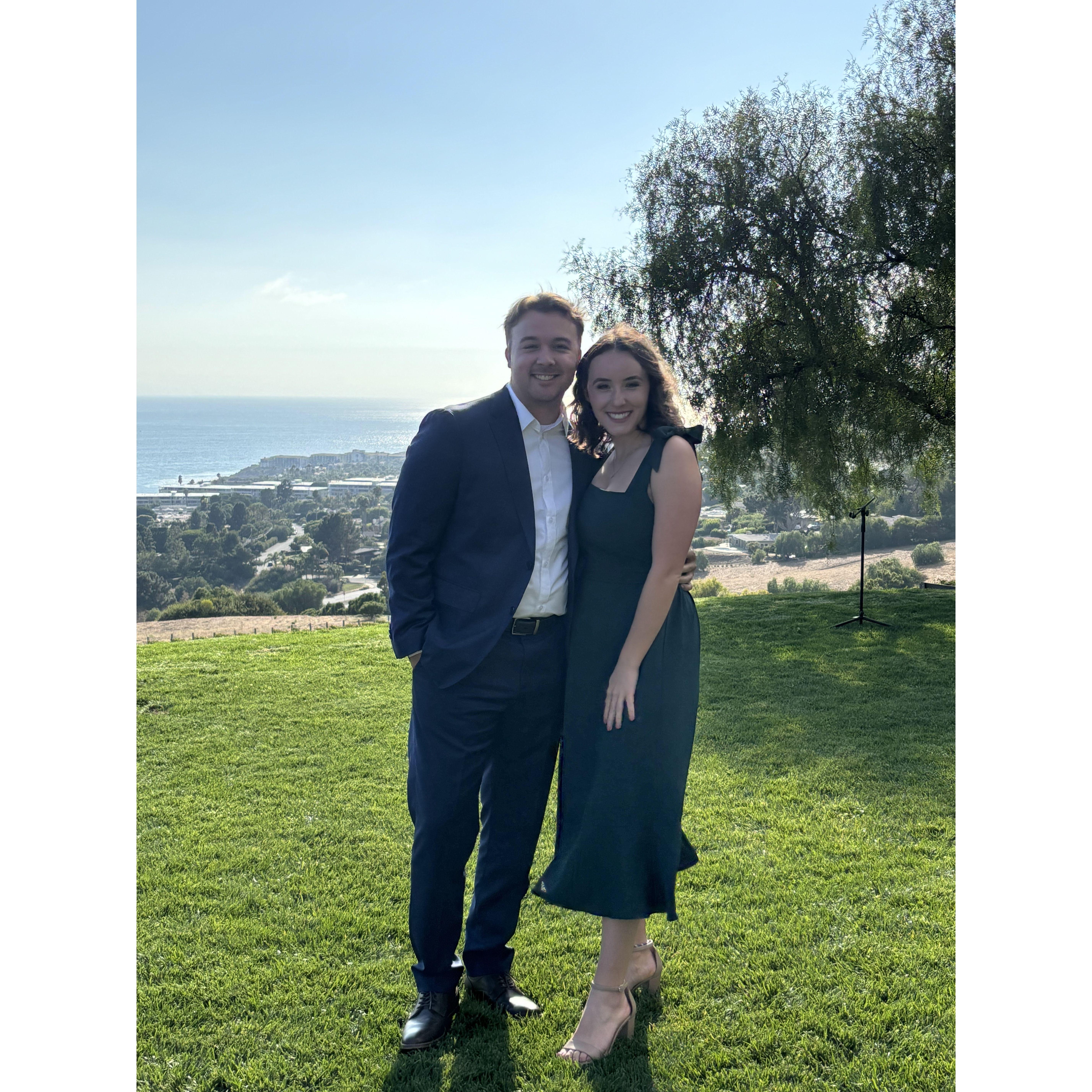 Attending our first wedding together!