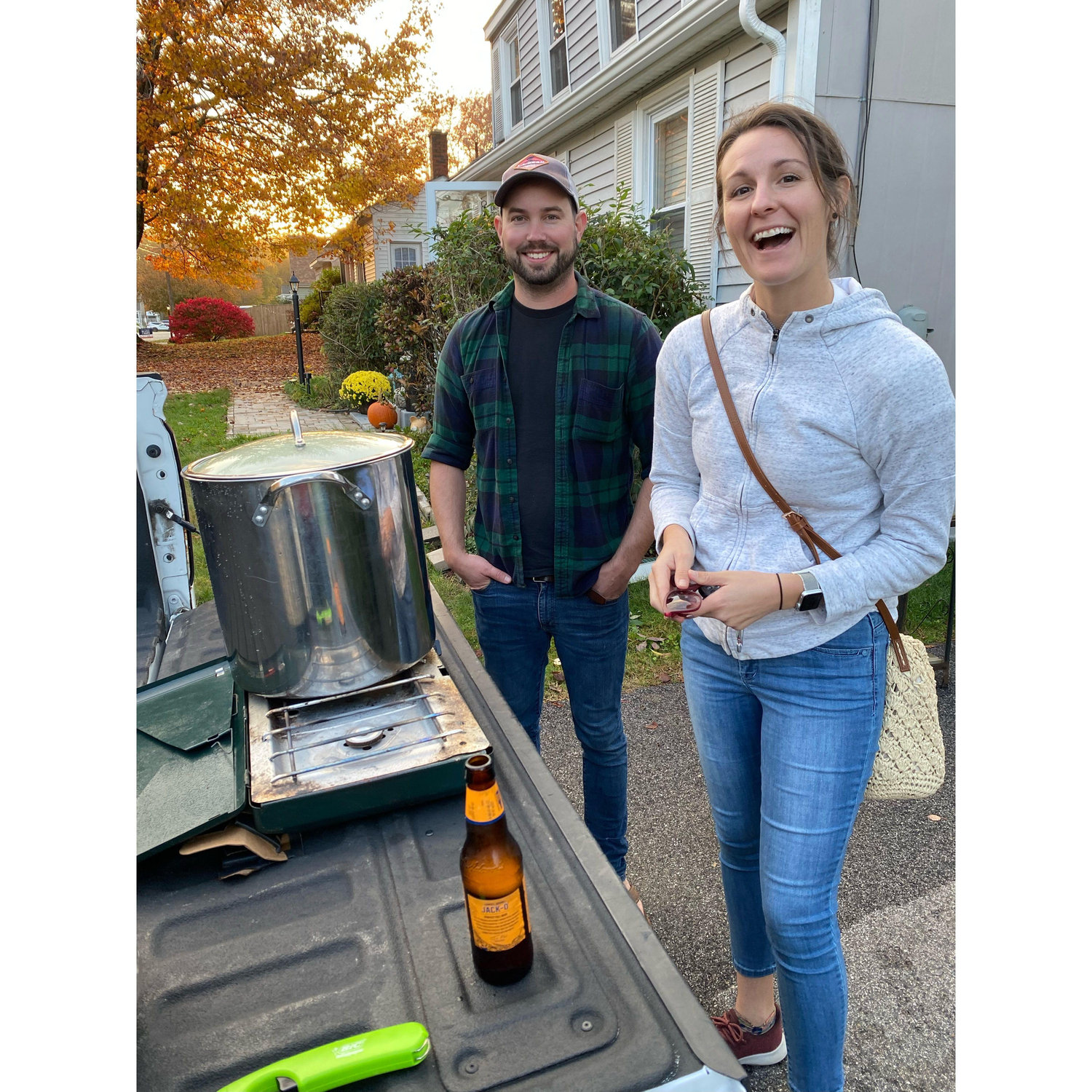 Just your average tailgate lobster boil.