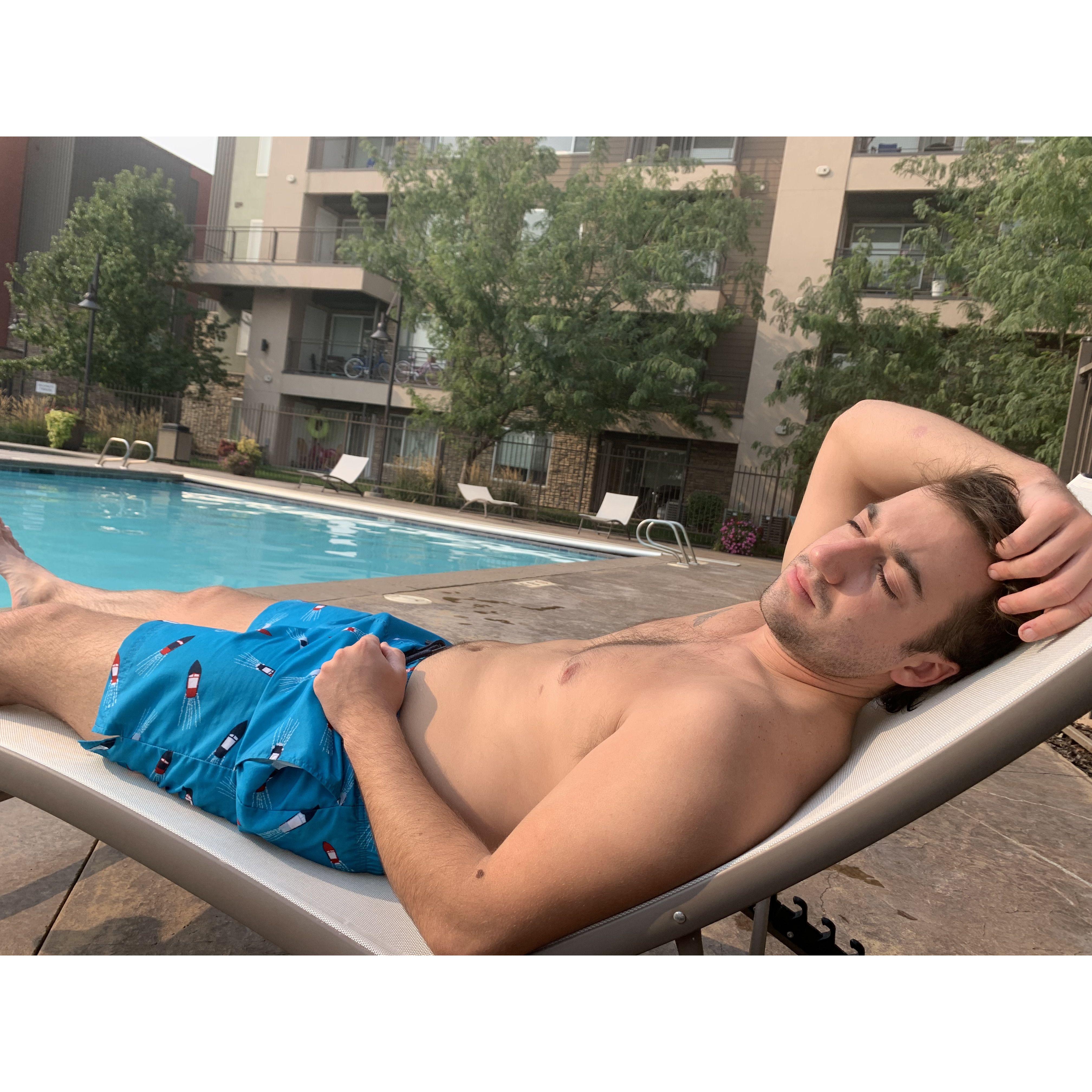 our first time by your apartments pool
