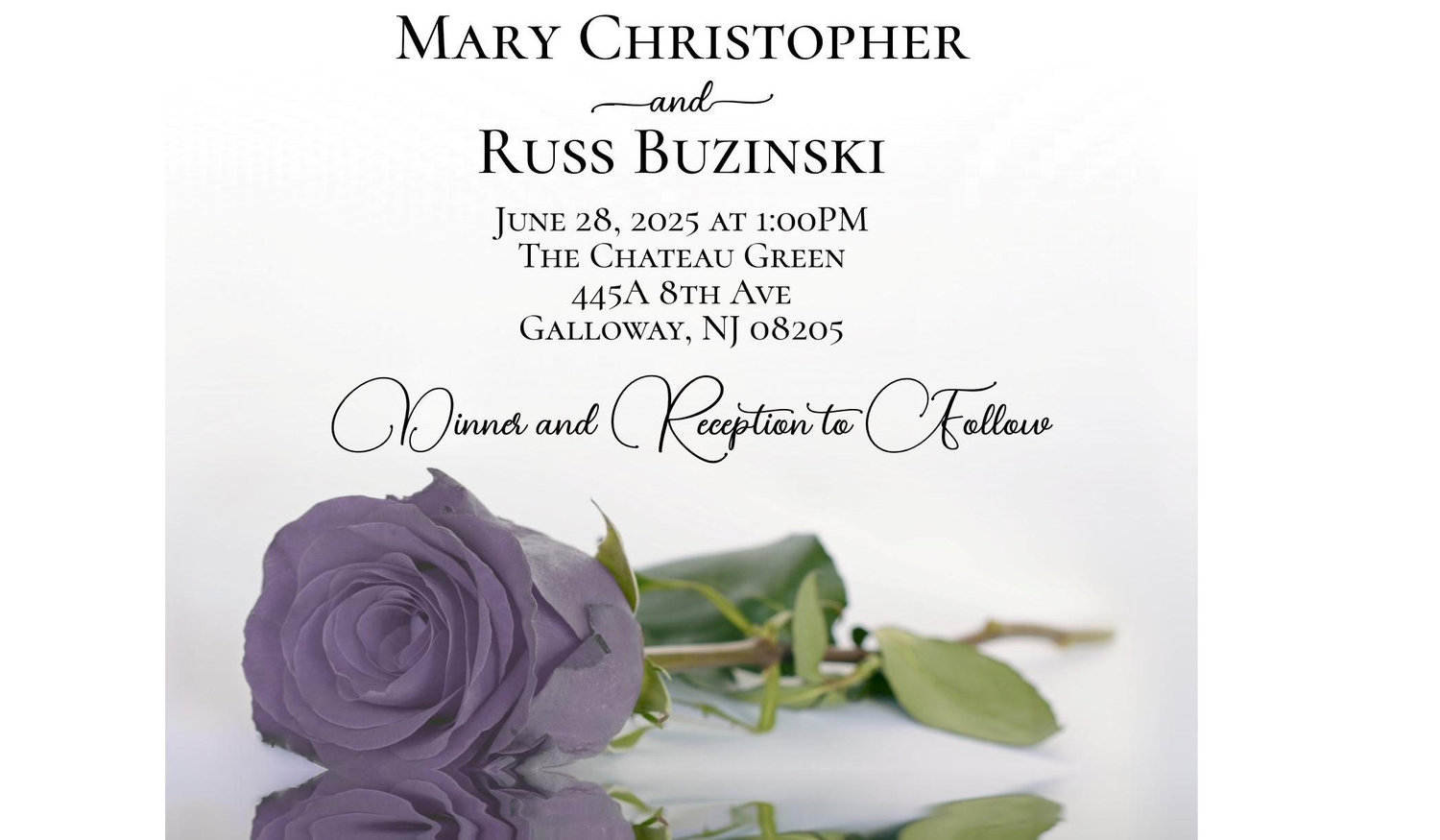 The Wedding Website of Mary Christopher and Russ Buzinski