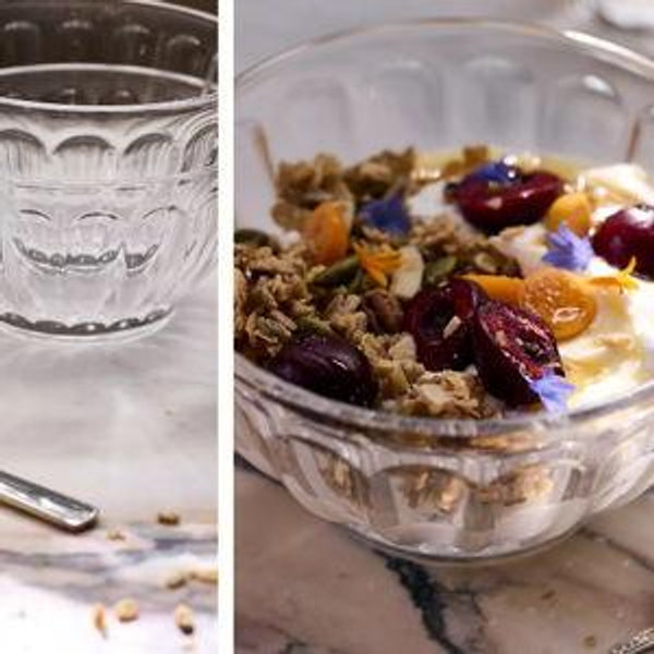 The Latte Glass Cereal Bowls, Set of 4: Amelie Edition